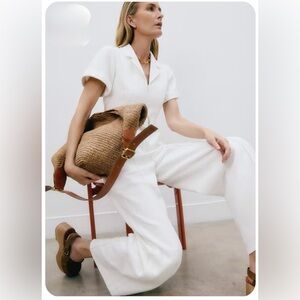 Varley Corrine jumpsuit in Ivory Marl size Medium